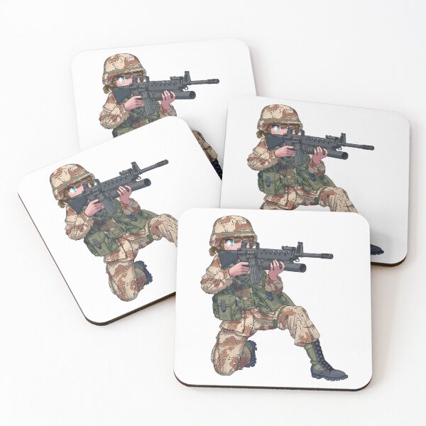 Aperçu de l'œuvre Cadeau drôle Anime militaire Pistolet mignon Erreurs simples Garçons Filles créée et vendue par JasmineArmitArt.
