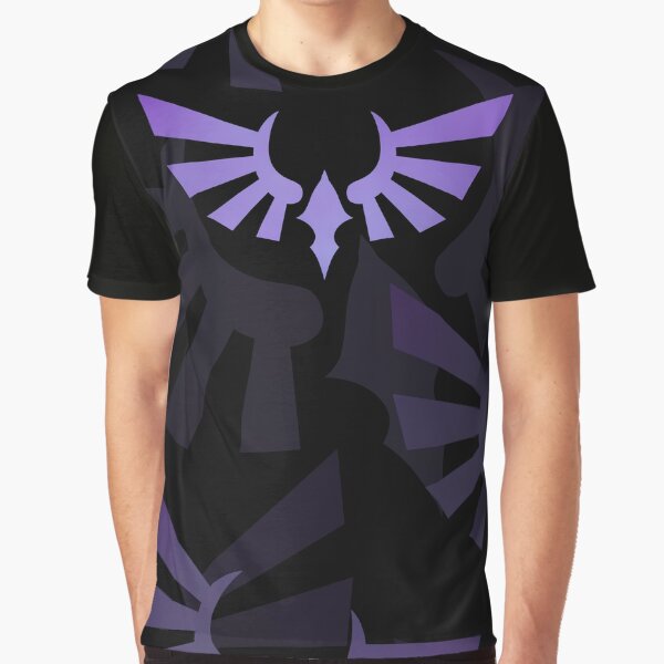Hylia Crest - Purple on Black Graphic T-Shirt