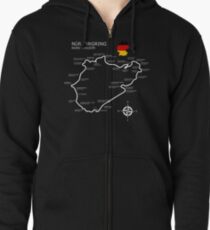 Sudadera con capucha y cremallera Nurburgring - Nordschleife