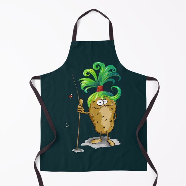 Item preview, Tall Monster Fisher Potato With Fishing Rode Rocking Its Green Wig designed and sold by Ontornonano.