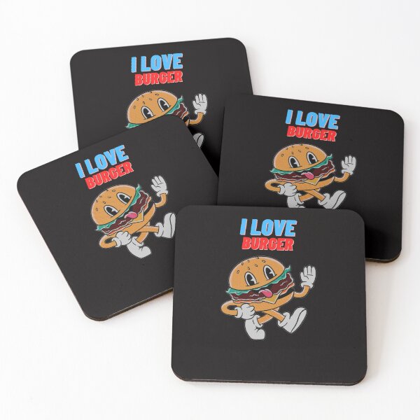 Item preview, I Love burger, Burger, food, cartoon, cartoon burger, funny designed and sold by K-BOSS.