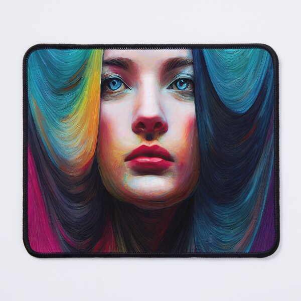 Item preview, Woman face portrait in weird abstract style designed and sold by mrlongfield.