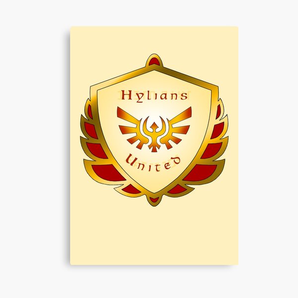 Hylians United Shield on Cream Canvas Print