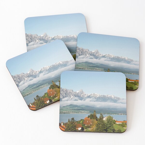 Item preview, 1950s - Oberhofen - Mountain View with Lake Thun, Switzerland designed and sold by thatwaslife.