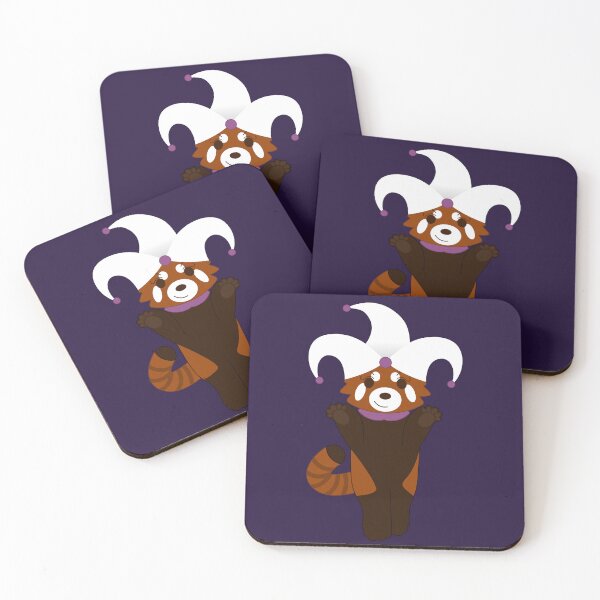 Item preview, Red panda disguised as a harlequin for Halloween designed and sold by Samuel-Ruhland.