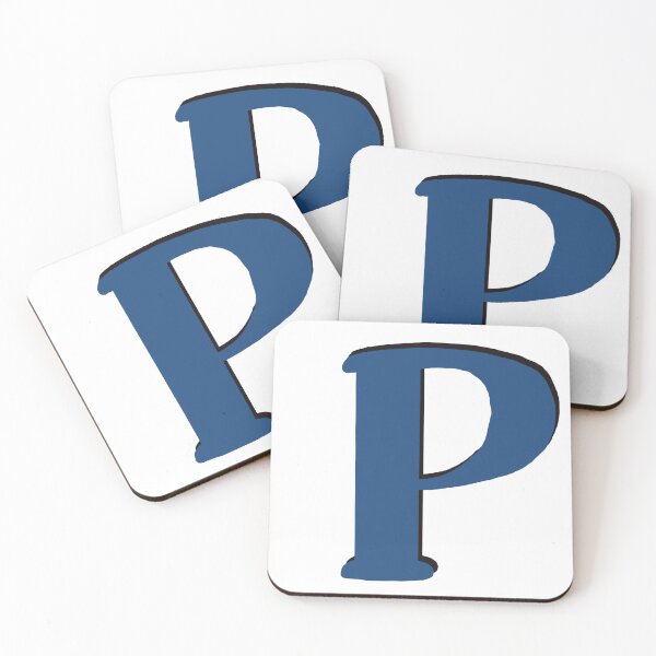 Item preview, Letter p blue initial monogram alphabet P Capital P designed and sold by Antique-Gifts.