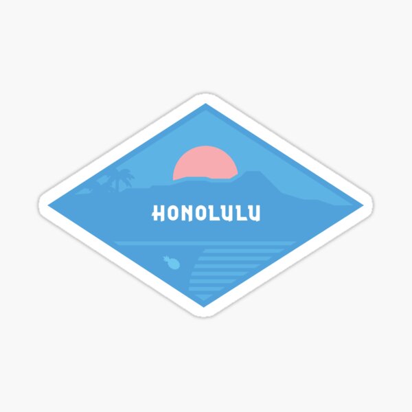 Honolulu Hawaii Badge Sticker