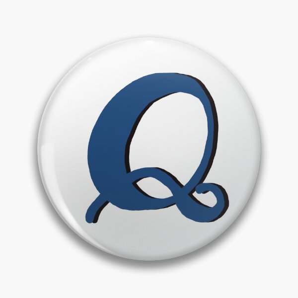 Item preview, Letter Q blue initial monogram alphabet Q capital q designed and sold by Antique-Gifts.
