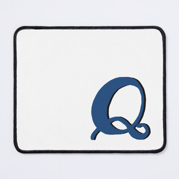 Item preview, Letter Q blue initial monogram alphabet Q capital q designed and sold by Antique-Gifts.