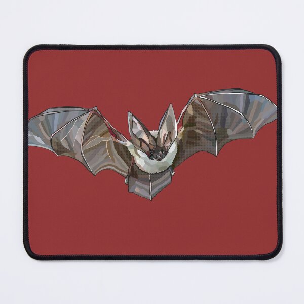 Item preview, Bat Illustration by BeeFoxTree, Long Eared Bat - Red Background designed and sold by BeeFoxTree.