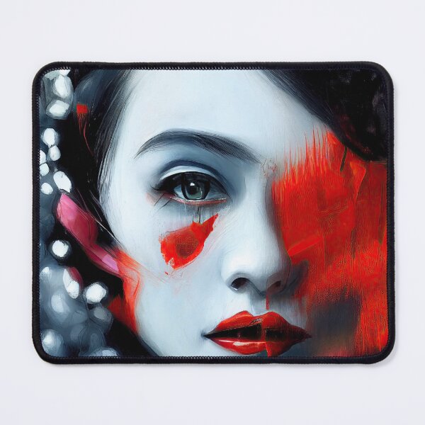 Item preview, Woman face portrait in weird abstract style designed and sold by mrlongfield.
