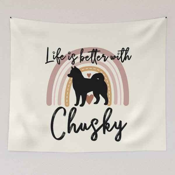 Item preview, Chusky Dog Rainbow Aesthetic Boho designed and sold by rafaeltto.
