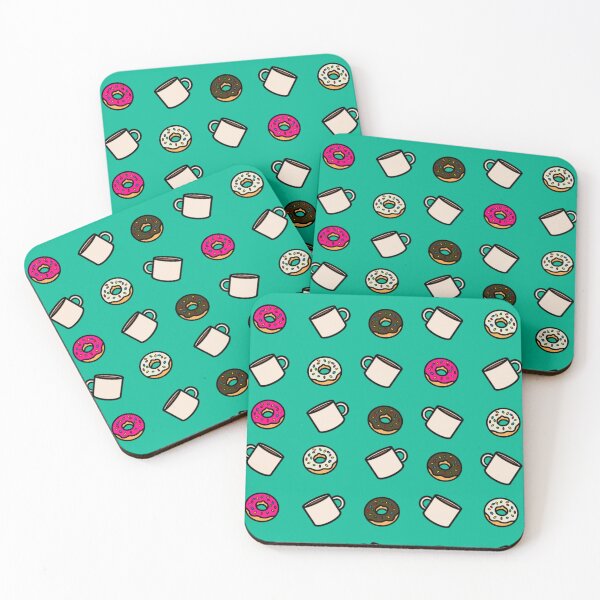 Item preview, Coffee Mugs and Donuts (Green) designed and sold by Milasneeze.