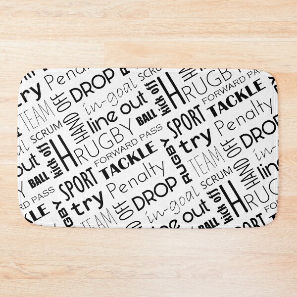 Item preview, Rugby Text Pattern White designed and sold by Pablo Pereyra.