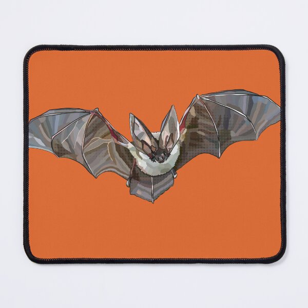 Item preview, Bat Illustration by BeeFoxTree, Long Eared Bat - Halloween Orange Background designed and sold by BeeFoxTree.
