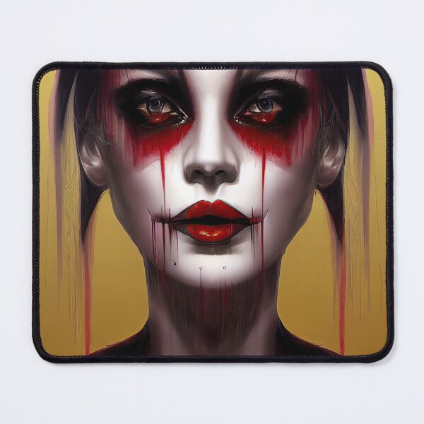 Item preview, Woman face portrait in weird abstract style designed and sold by mrlongfield.