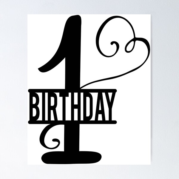 Free Vector | First birthday volume letters card template