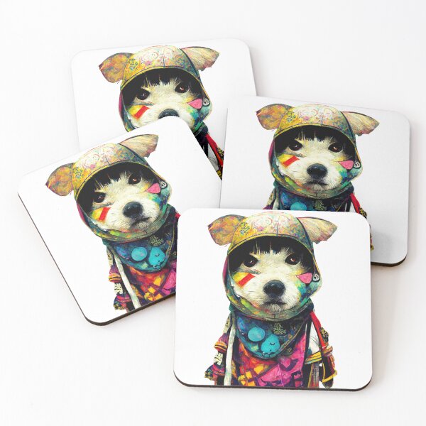 Item preview, dog wearing a colorful dress designed and sold by keyd-studio.