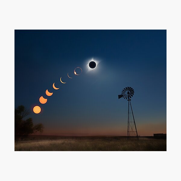 Midwest Eclipse - Artistic Composite Photographic Print