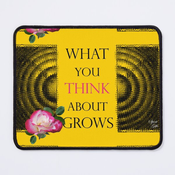 Item preview, What You Think About Grows, the Ripple Effect Yellow Background designed and sold by SpiritGifts.