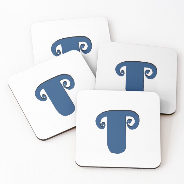 Item preview, Letter T blue initial monogram alphabet T capital T designed and sold by Antique-Gifts.