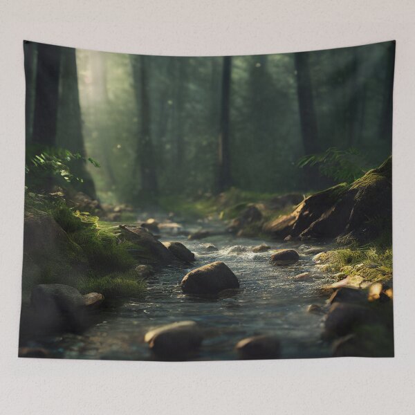 Item preview, Woodland Stream designed and sold by AIArtWorkshop.