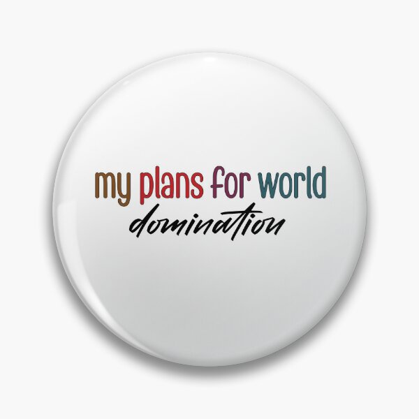 Item preview, my plans for world domination designed and sold by retro10.