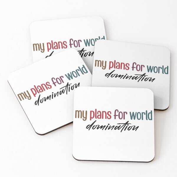 Item preview, my plans for world domination designed and sold by retro10.