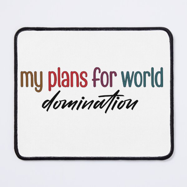 Item preview, my plans for world domination designed and sold by retro10.
