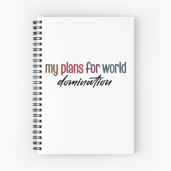 Item preview, my plans for world domination designed and sold by retro10.