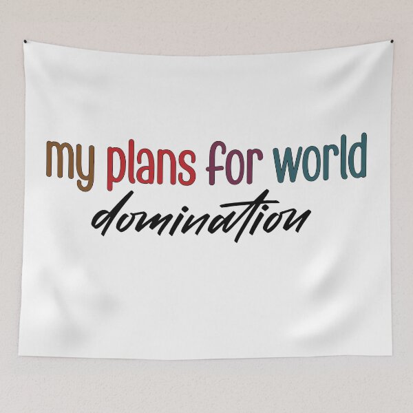 Item preview, my plans for world domination designed and sold by retro10.