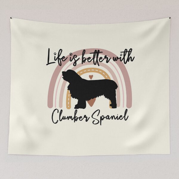 Item preview, Clumber Spaniel Dog Rainbow Aesthetic Boho designed and sold by rafaeltto.