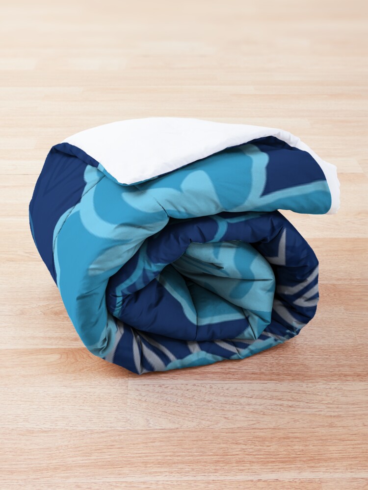 Alternate view of Blue Hawaiian Hibiscus Pattern Comforter