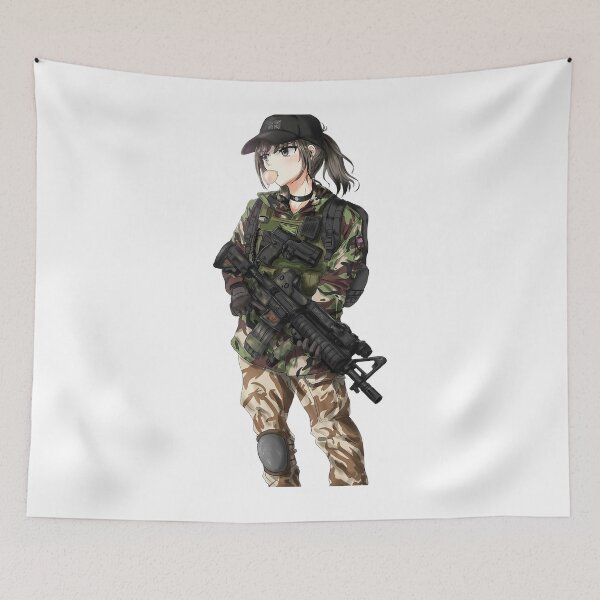 Aperçu de l'œuvre Créer de l'art Art militaire Anime Pistolet mignon Méthode rapide Résoudre Garçons Filles créée et vendue par JasmineArmitArt.