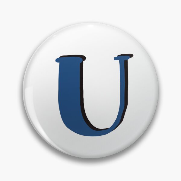 Item preview, Letter U blue initial monogram alphabet U capital U designed and sold by Antique-Gifts.