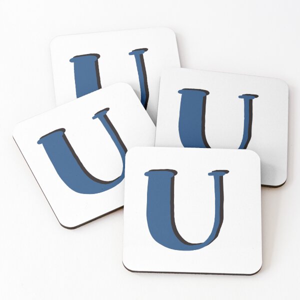 Item preview, Letter U blue initial monogram alphabet U capital U designed and sold by Antique-Gifts.