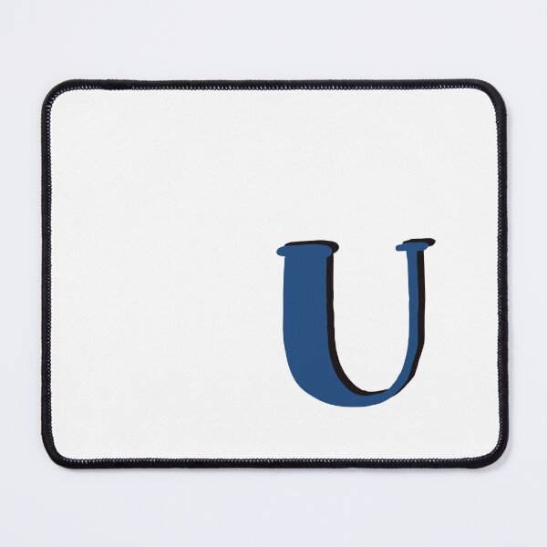 Item preview, Letter U blue initial monogram alphabet U capital U designed and sold by Antique-Gifts.