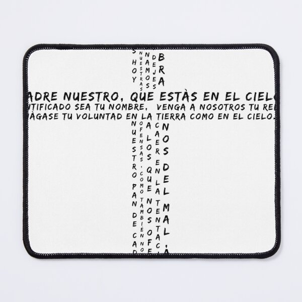 Item preview, Padre Nuestro Oracion Prayer in Spanish Clear White Caligramme designed and sold by Bebichic.