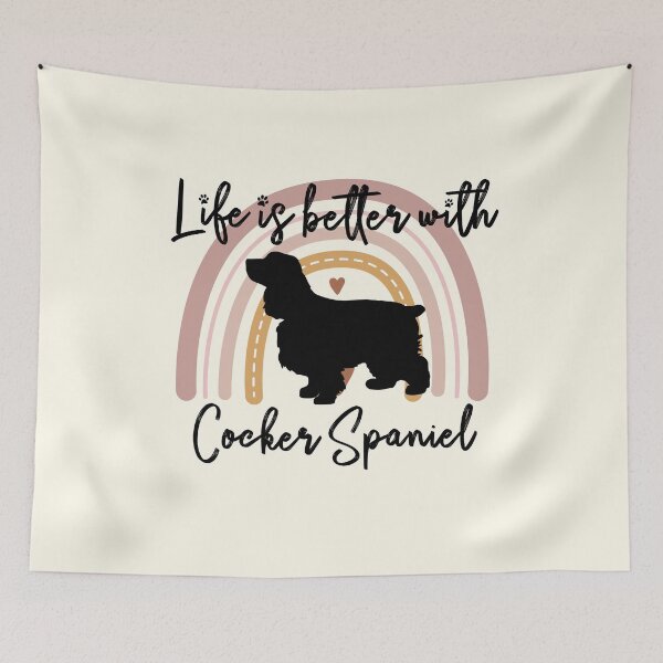 Item preview, Cocker Spaniel Dog Rainbow Aesthetic Boho designed and sold by rafaeltto.
