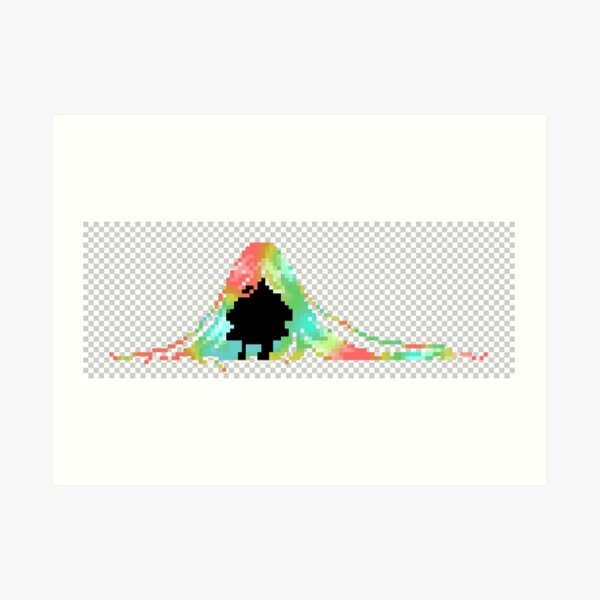 Pixelated Faceless Girl Art Print