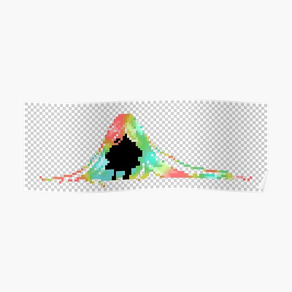 Pixelated Faceless Girl Poster