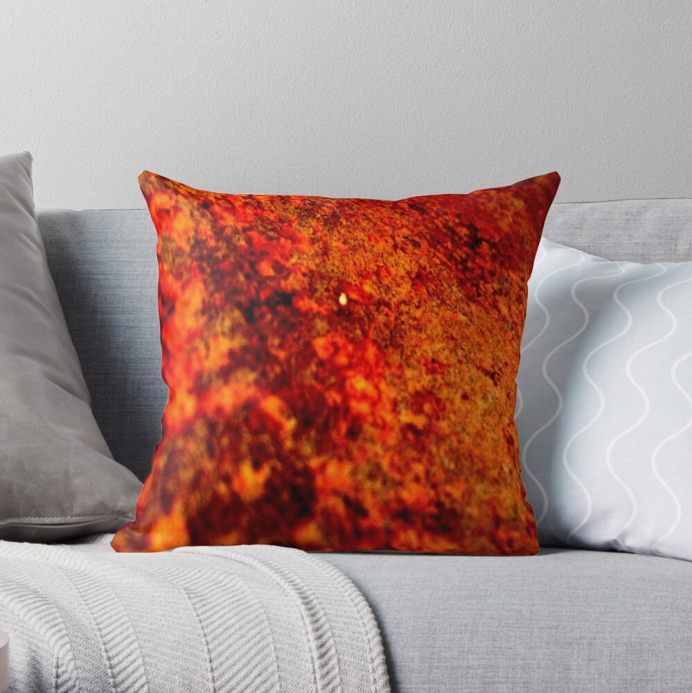 rust throw pillow