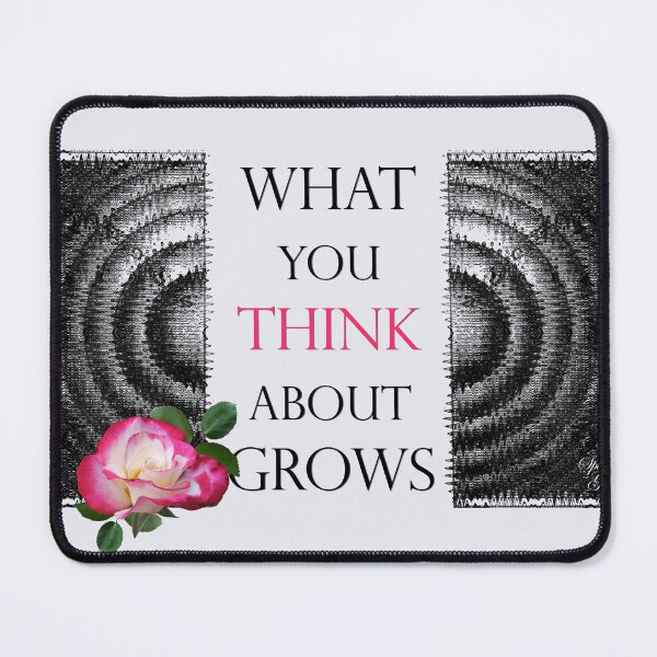 Item preview, What You Think About Grows, the Ripple Effect Light Gray Background designed and sold by SpiritGifts.