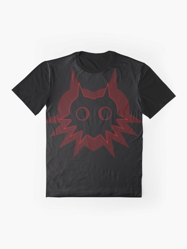 Alternate view of Majora's Shadow in Red on Black Graphic T-Shirt