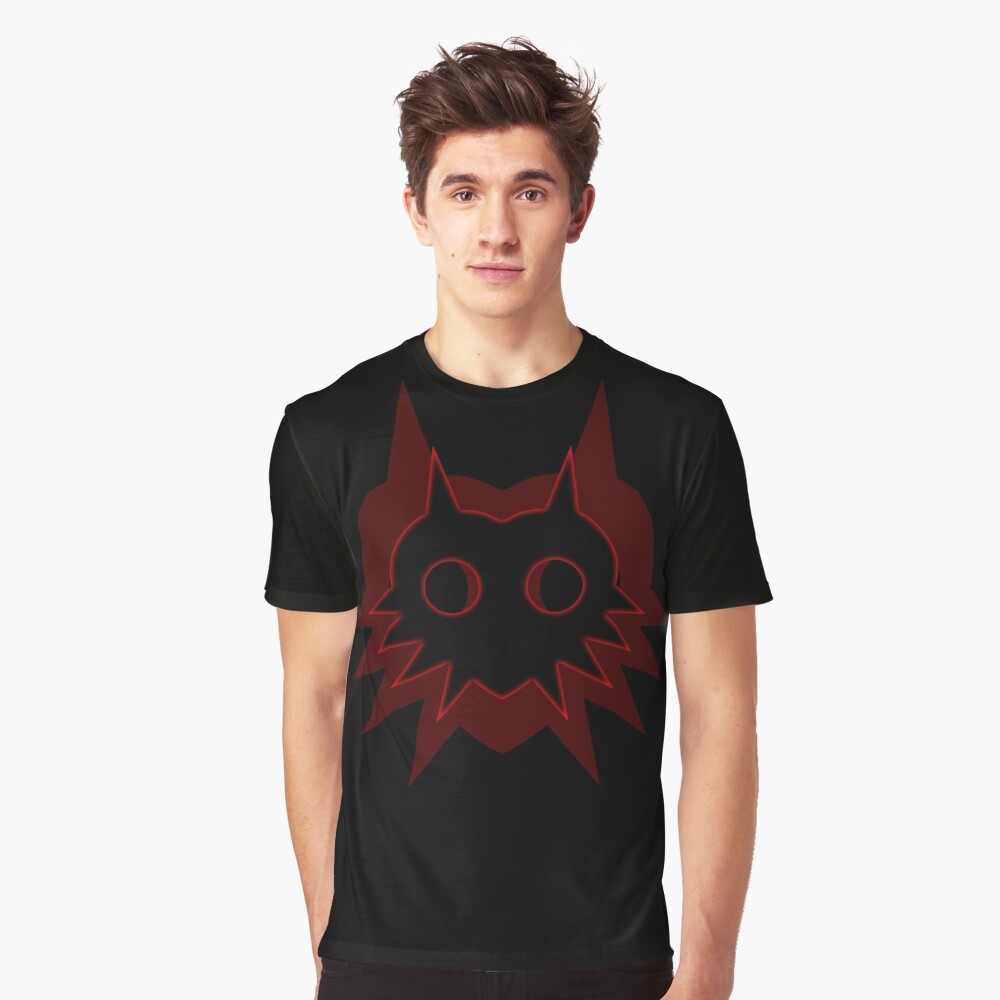 Majora's Shadow in Red on Black Graphic T-Shirt