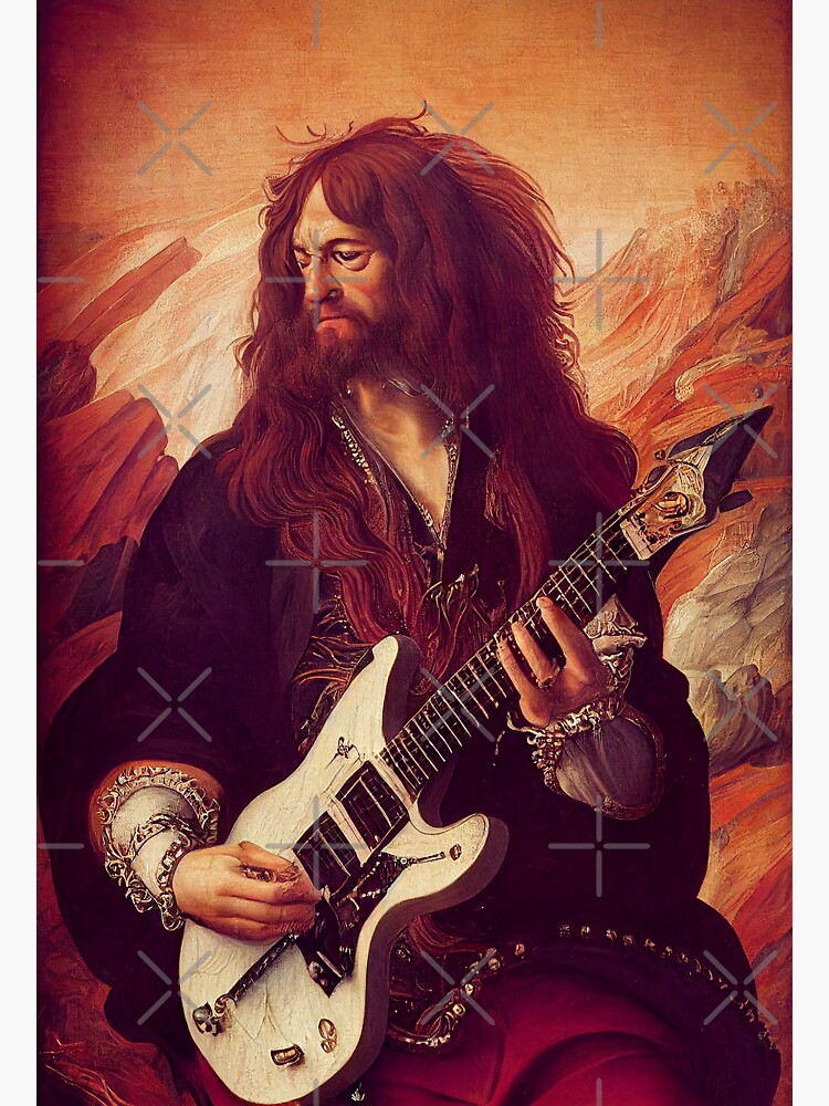 Thumbnail 3 of 3, Sticker, Guitarist designed and sold by ladarkepoque.