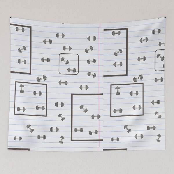 Item preview, Gym Dumbells on Paper designed and sold by Aleksa Kos.