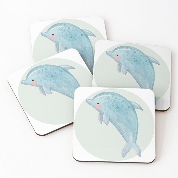 Item preview, Cute dolphin with round color background designed and sold by Lomas Sublimado.