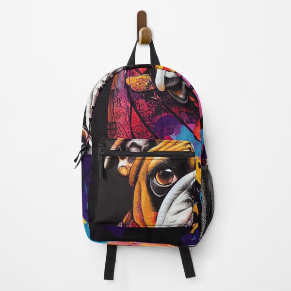 Item preview, bull dog portrait graffiti art designed and sold by keyd-studio.