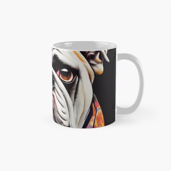 Item preview, bull dog portrait graffiti art designed and sold by keyd-studio.